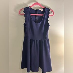 Francesca’s navy blue dress